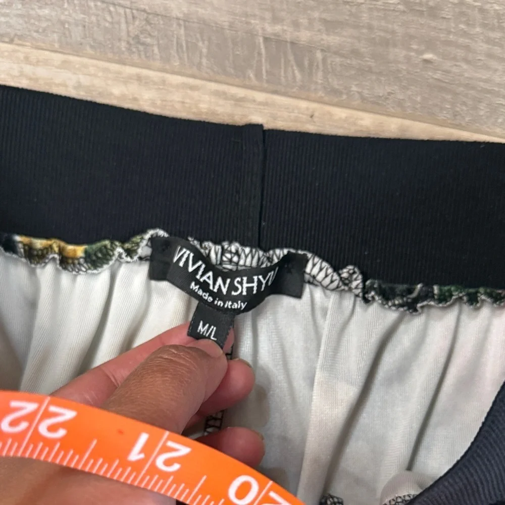 Vivian Shyu Floral Black Wide-Leg Pants size M/L - Picture 2 of 10